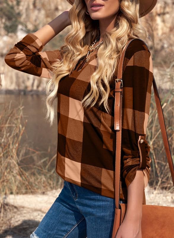 Stilvolle Frühlings-Casual-Karierte Damenbluse - Lara