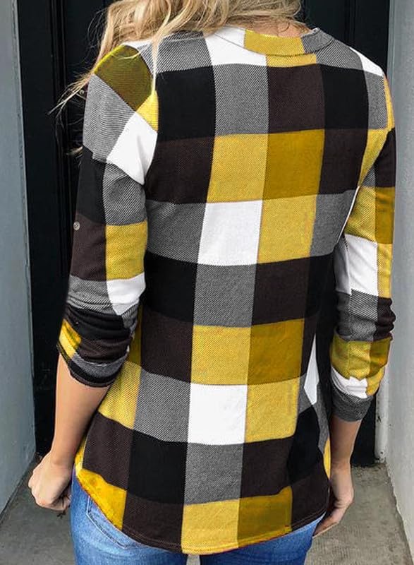Stilvolle Frühlings-Casual-Karierte Damenbluse - Lara