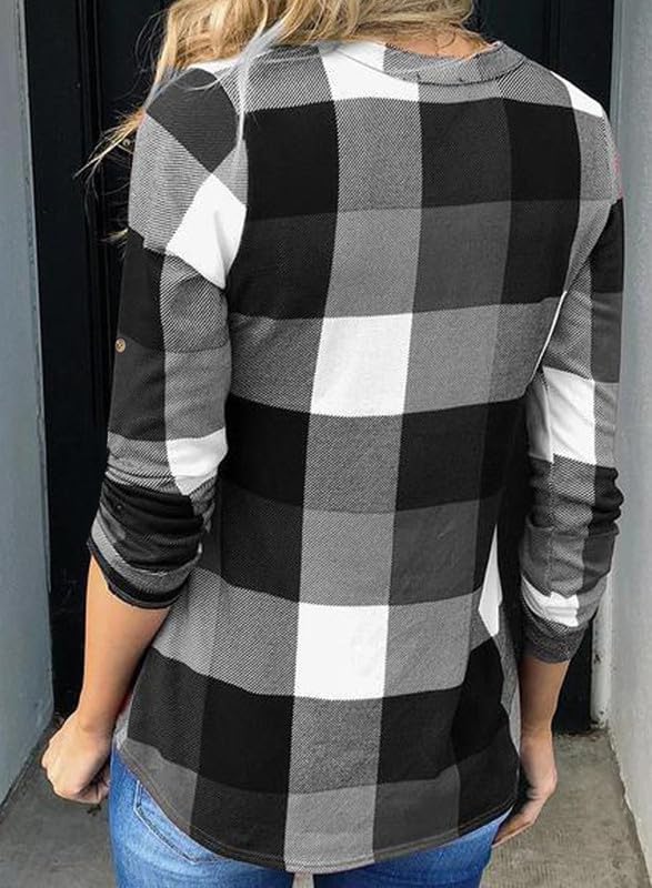 Stilvolle Frühlings-Casual-Karierte Damenbluse - Lara