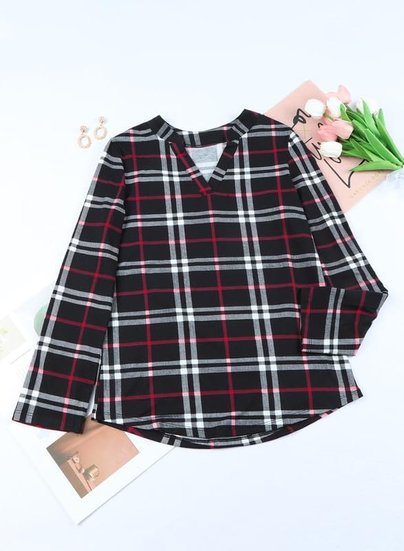 Stilvolle Frühlings-Casual-Karierte Damenbluse - Lara
