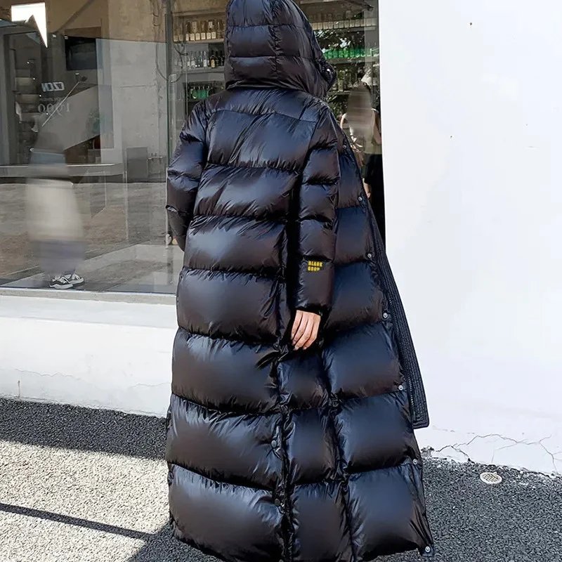 Phoebe - Luxe Longline Daunen Pufferjacke