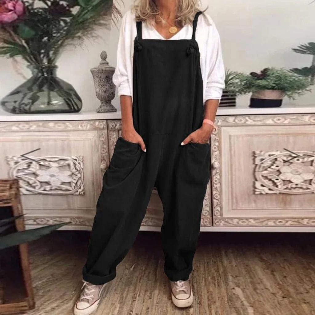 Yseult - Overall Jumpsuit aus locker gebundener Baumwolle und Leinen