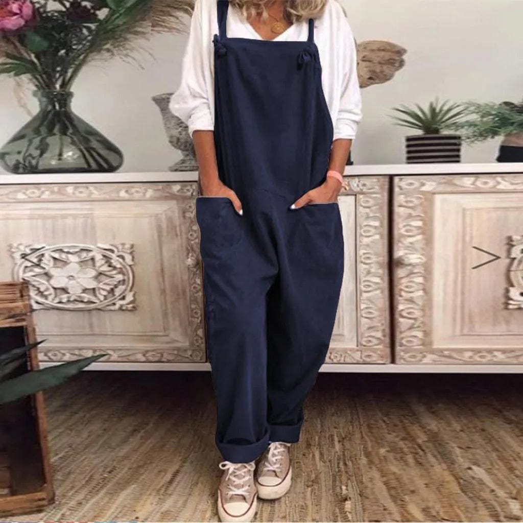 Yseult - Overall Jumpsuit aus locker gebundener Baumwolle und Leinen