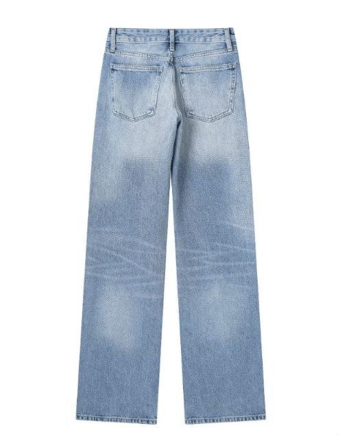 Jacklyn Hochtaillierte Straight Denim Jeans
