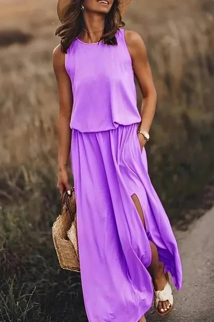 Thalea Maxikleid mit Schlitz