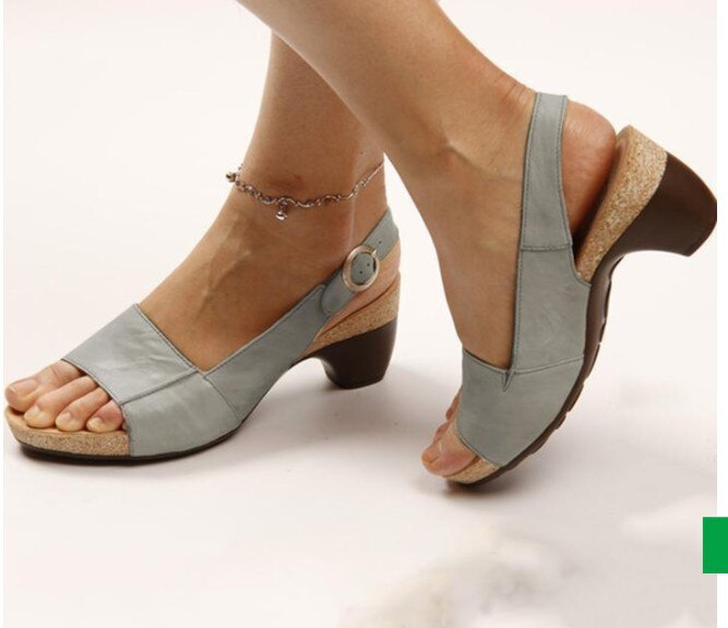 Damen Komfort Sandalen – Elegante Sommer-Slingback Sandalen mit Keilabsatz