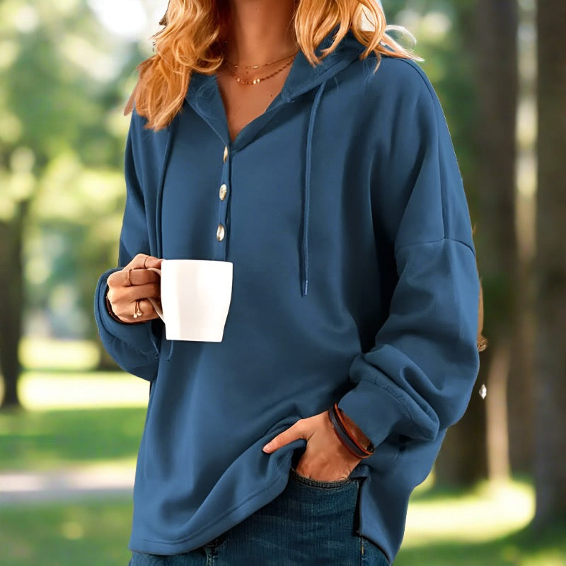 WW | Stylischer Luftiger Damen Kapuzenpullover in Übergröße