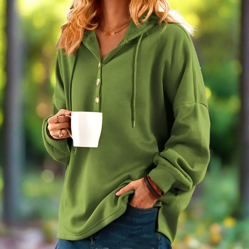 WW | Stylischer Luftiger Damen Kapuzenpullover in Übergröße