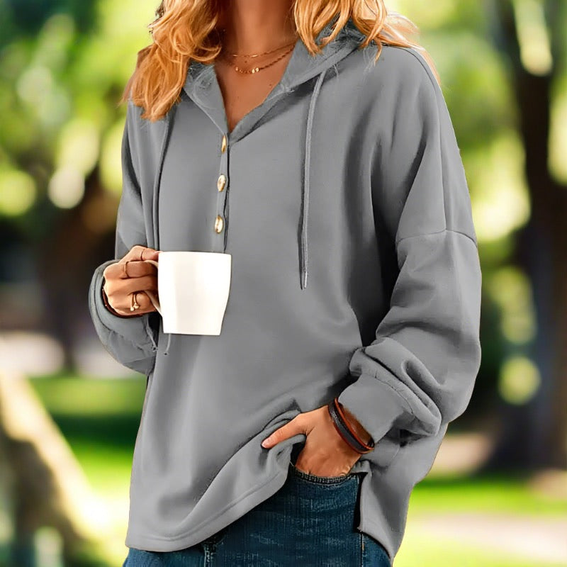 WW | Stylischer Luftiger Damen Kapuzenpullover in Übergröße