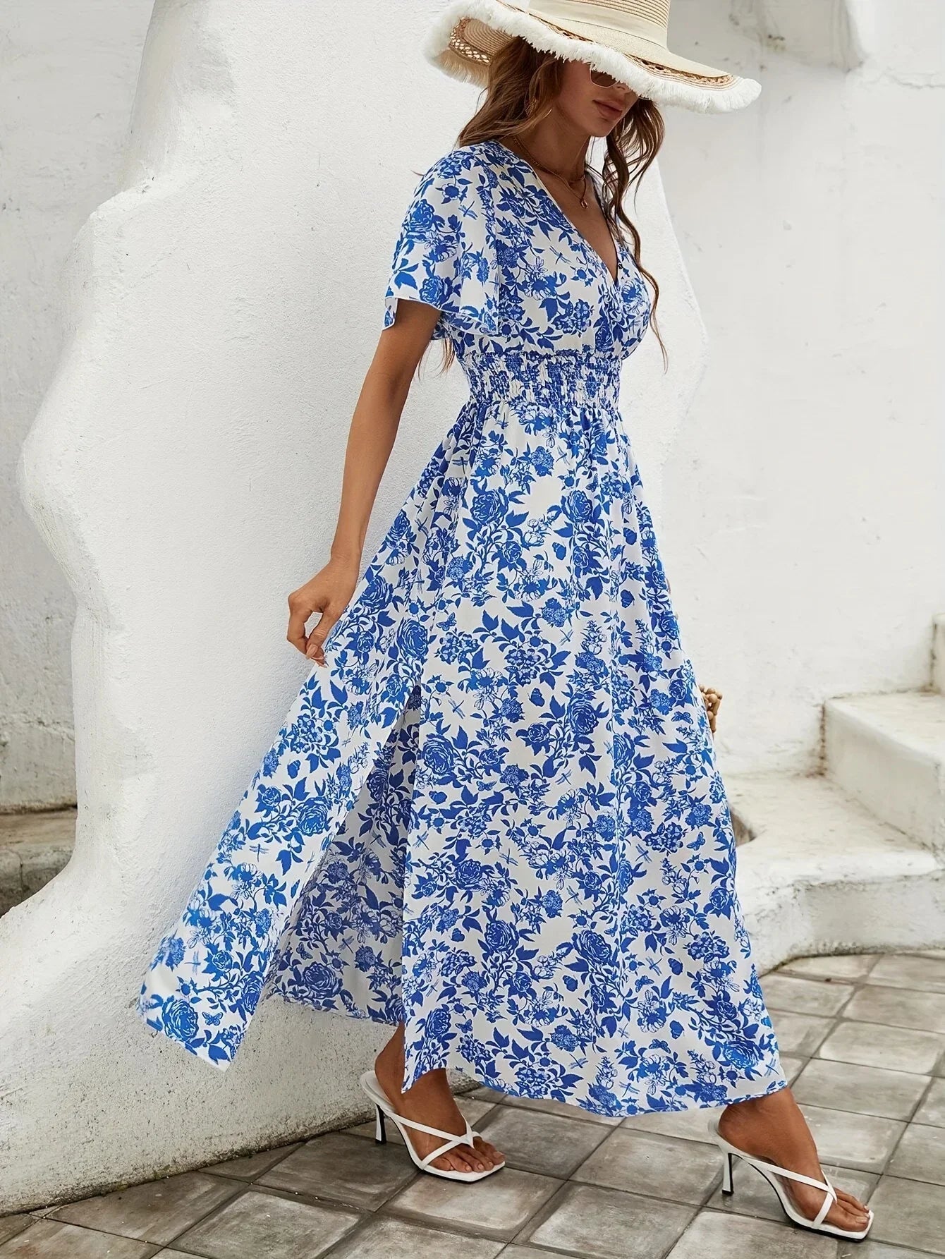 Vileta - Chic und Lässiges Blumenmustern Kleid für Sonnige Tage