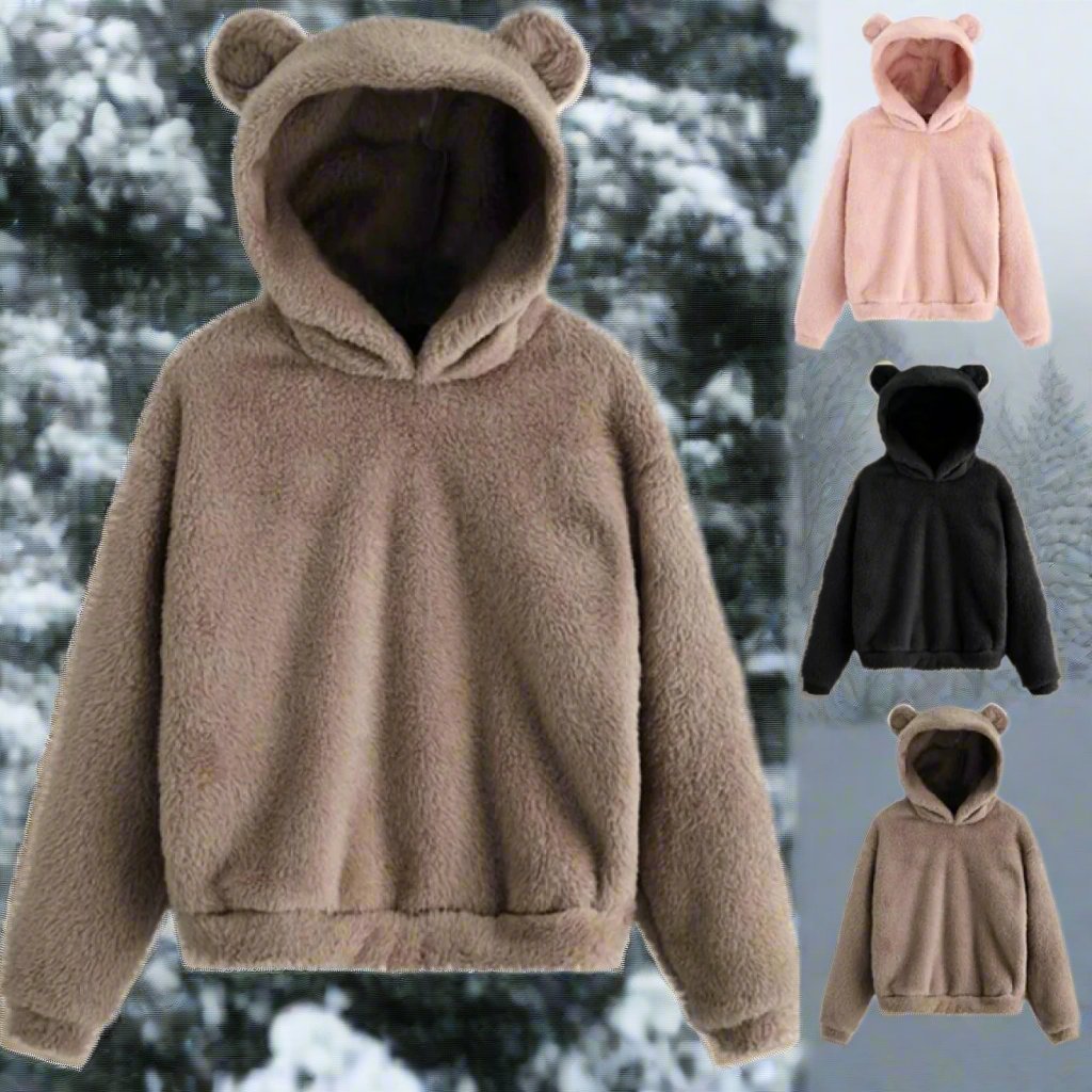 WW | Warmer Kapuzenpullover Mit Ohren