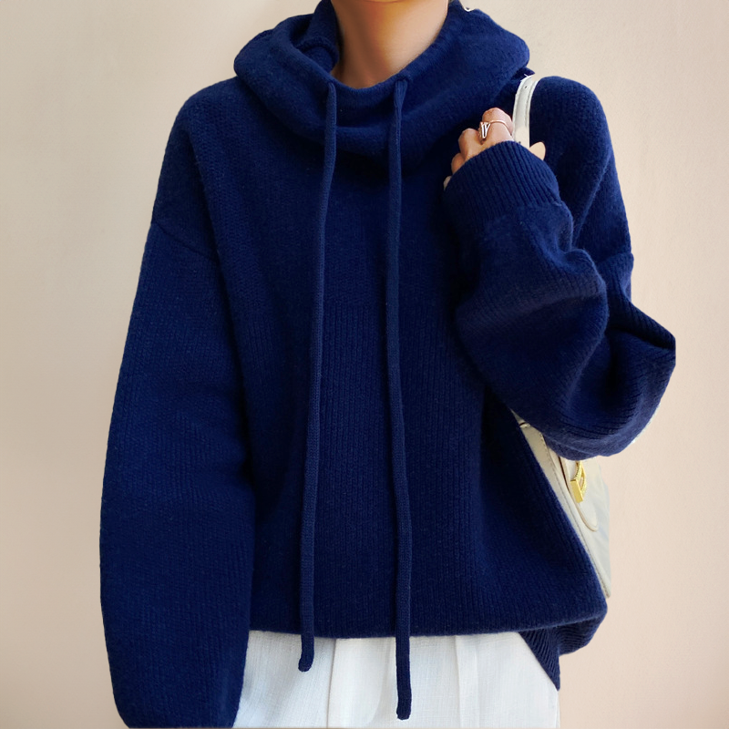 WW | Hoodie - oversized Damenpullover mit Stehkragen