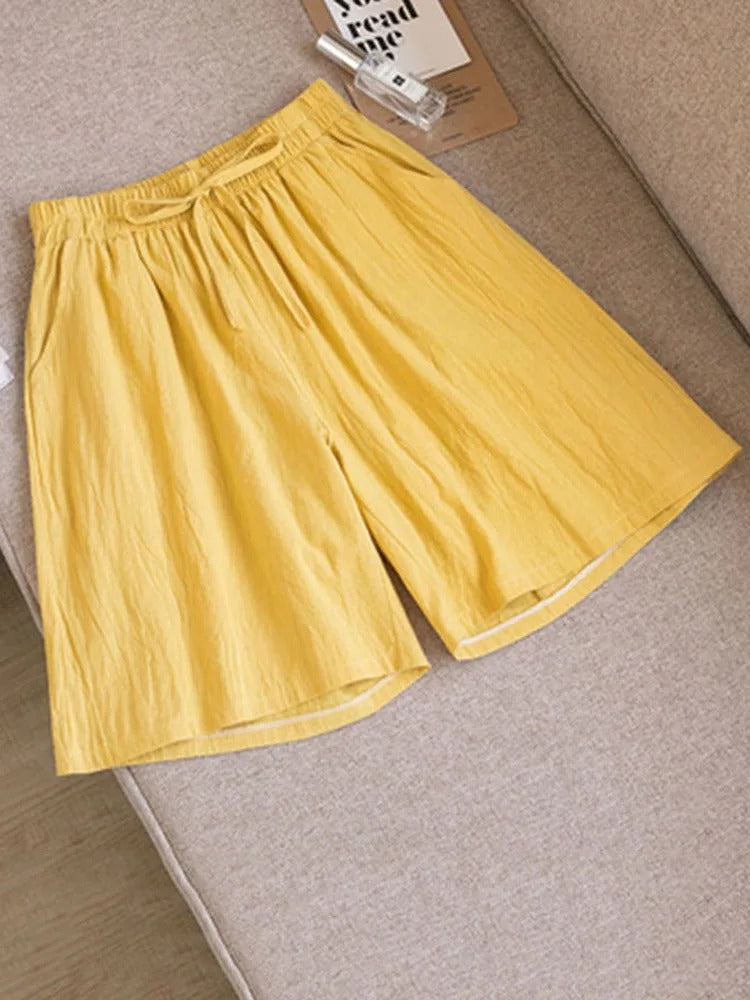 Bequeme & Luftige Damen Baumwollshorts mit Stretchbund – Melina