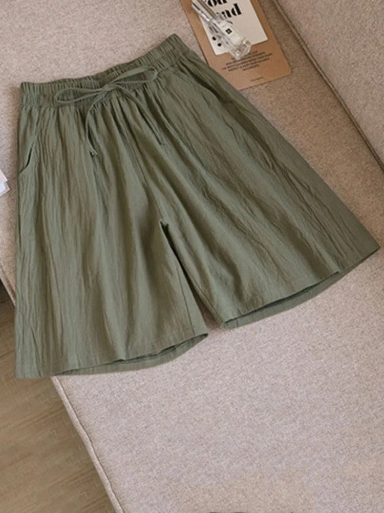 Bequeme & Luftige Damen Baumwollshorts mit Stretchbund – Melina