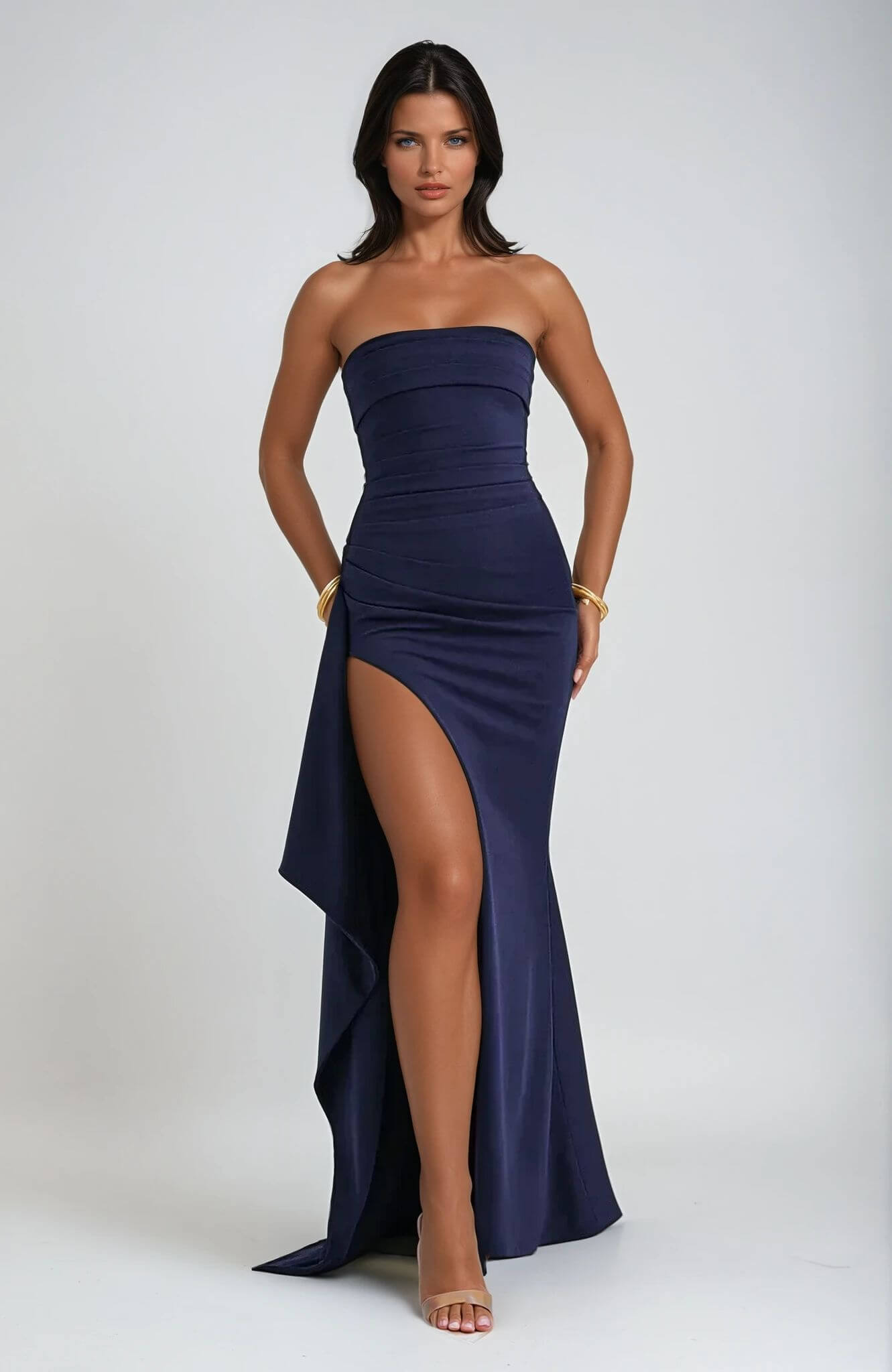 Elegantes Trägerloses Hochzeitsgastkleid Für Damen | Maxi