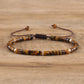 Geflochtenes Armband mit 2,4 mm Naturstein-Rollern – Seraphina