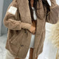 Sabrina - Damen Plüsch Kapuzenjacke