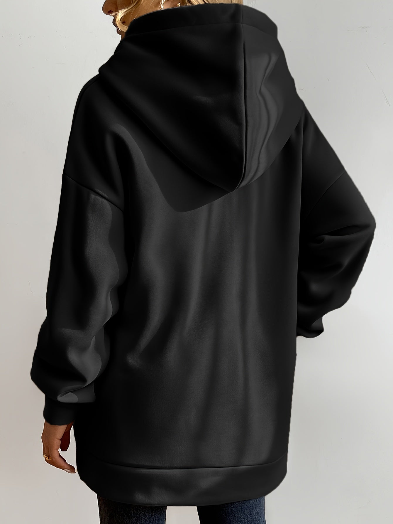 WW | Comfort - Extrem bequemer langer Zip-Up-Plüsch-Hoodie mit Kapuze für Damen