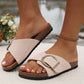 Sommerliche Damen Kork-Sandalen mit Schnalle – Karla