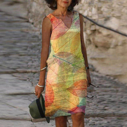 Lässiges Bedrucktes Sommerkleid Für Damen | Mini