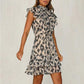 Rüschenkleid Mit Leopardenmuster Für Damen | Mini
