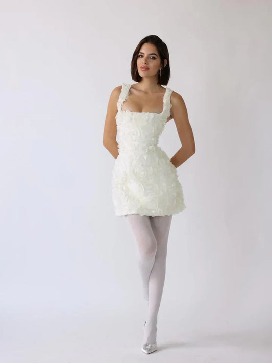 Ärmelloses Mini-Kleid für Damen mit eckigem Ausschnitt für den Sommer