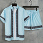 Boho Sommer Set Herren Zweiteilig Shirt und Shorts entspannt - Malik