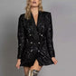 Jumpsuit mit Pailletten-Blazer und doppelreihigen Knöpfen – Stella, Frühling 2025 Edition
