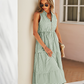 Ärmelloses Damen Midikleid mit Streifen für den Sommer