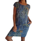 Kurzärmliges Sommerkleid Mit Aufdruck Für Damen | Midi