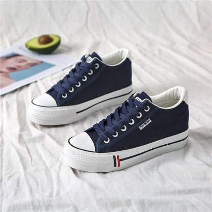 Stylische Damen Canvas-Sneaker mit Plateausohle – Leonie