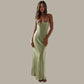 Ärmelloses Damen-Maxikleid mit Blumenstickerei für den Sommer