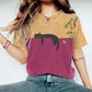 Damen T Shirt Mit Katzen Print Und Rundhalsausschnitt | Lässig