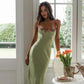 Ärmelloses Damen-Maxikleid mit Blumenstickerei für den Sommer