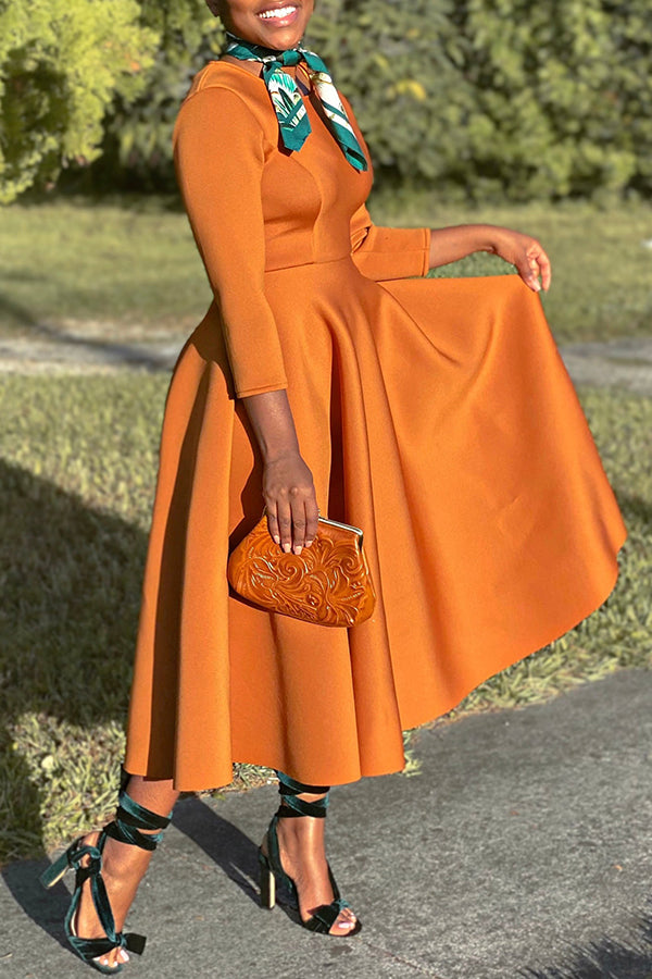 Madanela - Elegantes Swing-Kleid mit 3/4-Ärmeln für Damen für besondere Anlässe