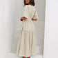 Emilia - kleid mit v-ausschnitt und puffärmeln