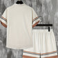 Zweiteiliges Set mit Streifenprint Kurzarmshirt und Shorts - Mateo