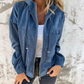 Danna™ - Cord-Jacke mit Kapuze und Reißverschluss