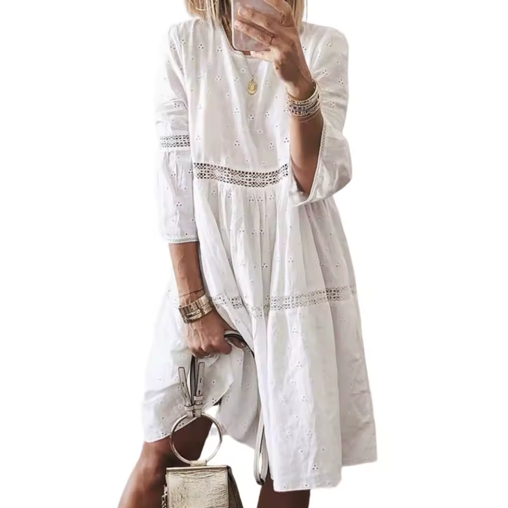 Luftiges Sommerkleid mit Stickereien - Urricea