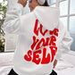 WW | Lässiger Oversize Hoodie Mit "Love
