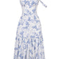 Amalie | Damen Geblümtes Midi-Sommerkleid