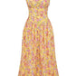 Amalie | Damen Geblümtes Midi-Sommerkleid