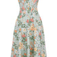 Amalie | Damen Geblümtes Midi-Sommerkleid