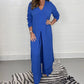 Zweiteiliges Damen Set mit weiter Hose – Trendig & Luftig – Cosima