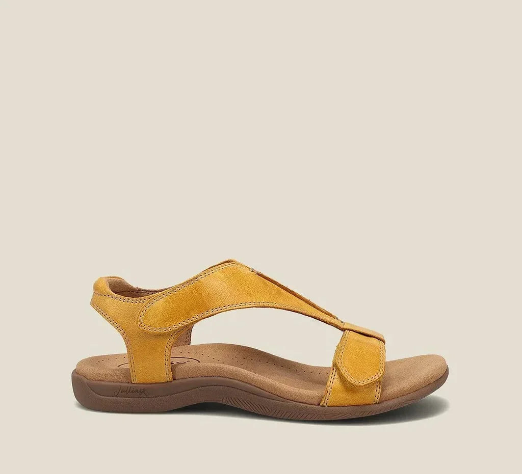 Katie – verstellbare sommersandalen aus leder mit fußgewölbeunterstützung