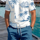 CALENO – Sommer-T-Shirt mit maritimem Print für Herren