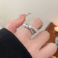 Verstellbarer Vintage Ring mit Zirkonia und Perle – Isadora