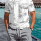 CALENO – Sommer-T-Shirt mit maritimem Print für Herren