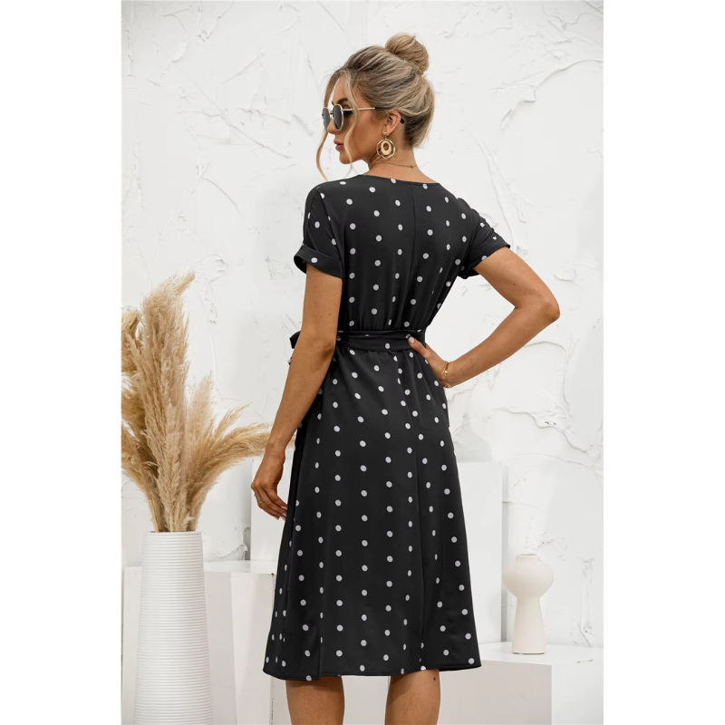 Sommerkleid Mit Tupfenmuster Für Damen | Midi