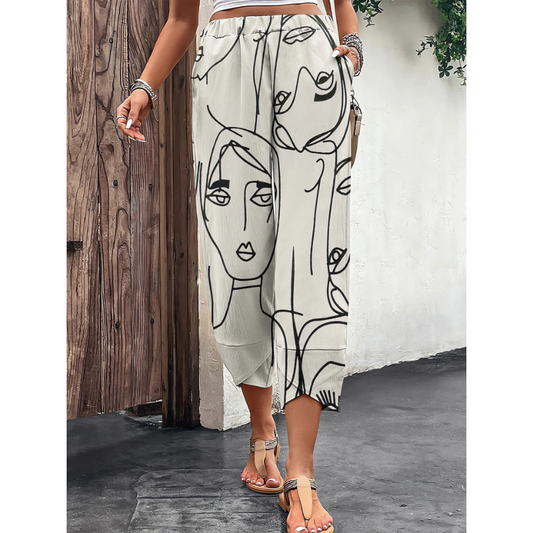 Sommerhose Mit Grafikdruck Für Damen | Kurz